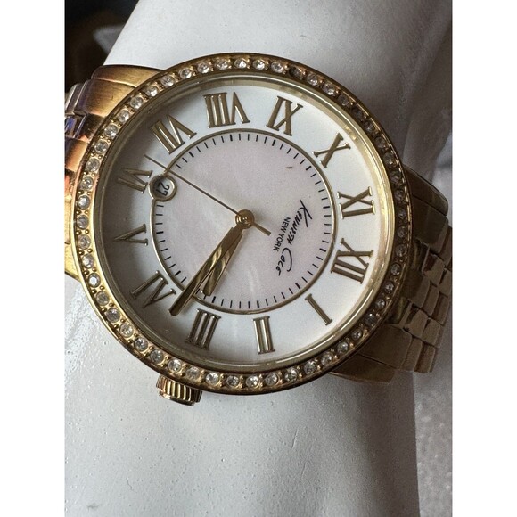Kenneth Cole New York Two Tone Stainless Steel Ladies Watch Mother Of Pearl - Picture 7 of 10
